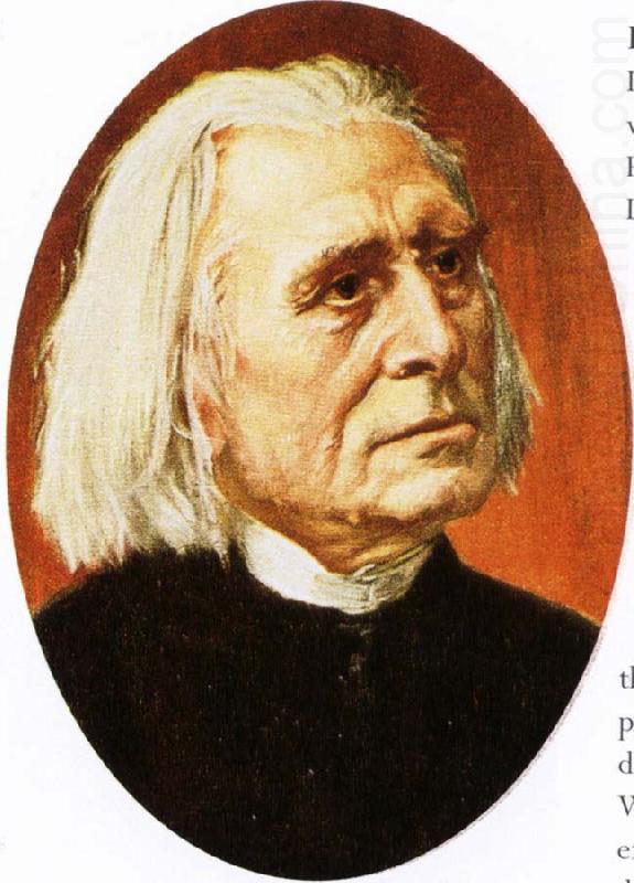 a portrait of franz liszt in old age, felix mendelssohn